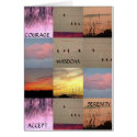 SERENITY, COURAGE, WISDOM, ACCEPT cards