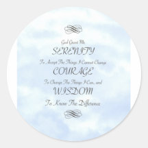 Serenity in The Clouds Round Sticker