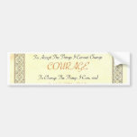 Serenity Poem with Gold Border Bumper Stickers