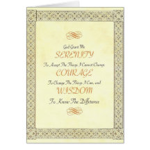 Serenity Poem with Gold Border Cards
