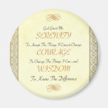 Serenity Poem with Gold Border Fridge Magnets