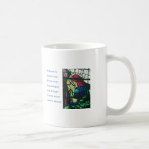 Serenity Prayer and man praying in stained glass Mug