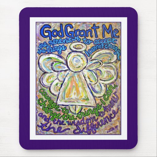 Serenity Prayer Angel Mousepad