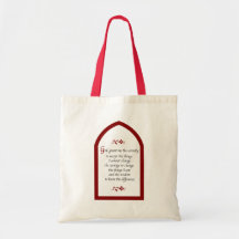 Serenity Prayer-Burgundy Frame/Vintage Bags