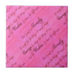 Serenity Prayer Magenta Pink Tiles