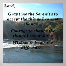 Serenity Prayer (mountain scene) Print
