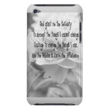 Serenity Prayer Peony iPod Case-Mate Case