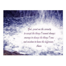 Serenity Prayer postcards