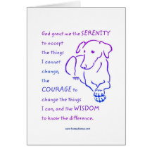 Serenity Prayer w/Dog greeting cards