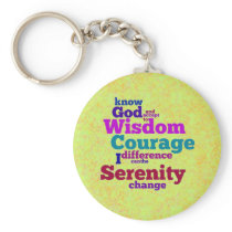 Serenity Prayer wordle keychain