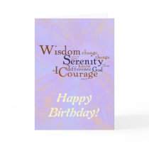 Serenity Prayer Wordle on abstract