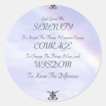 Serenity Rainbow Round Stickers