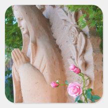 Serenity Rose Garden Square Sticker