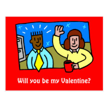 Serez-vous mon Valentine ? 1 Cartes Postales