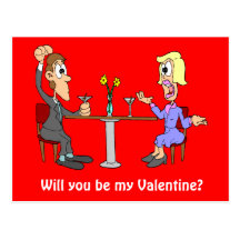 Serez-vous mon Valentine ? 3 Cartes Postales