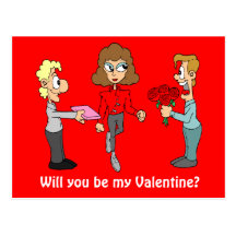 Serez-vous mon Valentine ? 4 Carte Postale