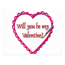 Serez-vous mon Valentine ? Carte Postale