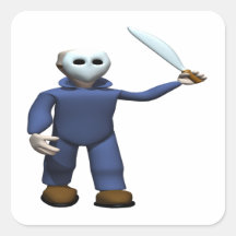 Serial Killer Stalker Square Sticker