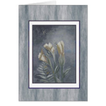 série antique 3 de zantedeschia carte de vœux