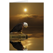 Série de GRATITUDE d'Eagle chauve Carte