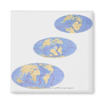 Series of Illustrations of Earth Fridge Magnets
