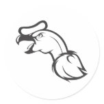 Serious Andean Condor Bird in Black and White Sticker