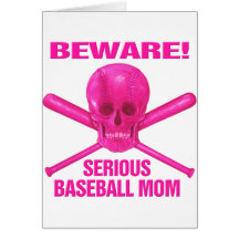 Serious Baseball Mom Greeting Cards
