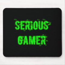 Serious Gamer - Green Mouse Pad