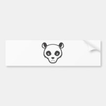 Serious Giant Panda Bear Bumper Sticker