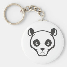 Serious Giant Panda Bear Keychains