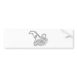 Serious Giant Squid in Black and White Bumper Stickers