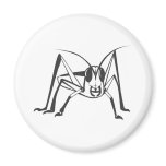 Serious Locust Insect in Black and White magnets