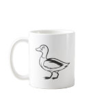 Serious Mallard Duck Bird in Black and White mugs