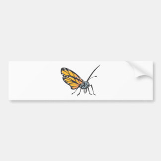 Serious Monarch Butterfly Bumper Sticker
