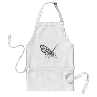 Serious Monarch Butterfly in Black and White Aprons