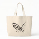 Serious Monarch Butterfly in Black and White Canvas Bags