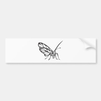 Serious Monarch Butterfly in Black and White Bumper Stickers