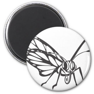 Serious Monarch Butterfly in Black and White Fridge Magnet