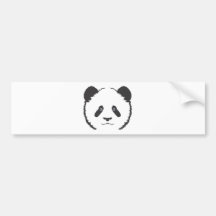 Serious Panda Bear Bumper Sticker