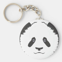 Serious Panda Bear Keychains