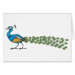 Serious Peacock Bird cards
