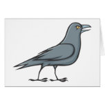 Serious Raven Bird Greeting Card