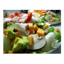 Serious salad postcard