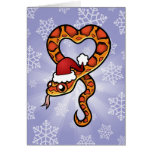 Serpent de Noël Cartes De Vœux