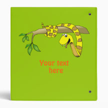 Serpent mignon de jaune de bande dessinée dans un 