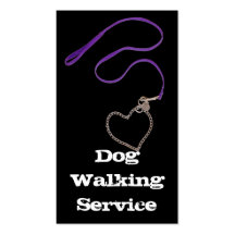 Serpentine Purple Leash & Heart Chain Business Cards