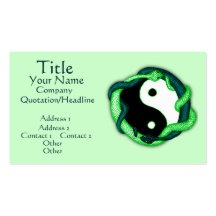 Serpents Dual (green) Business Card Templates