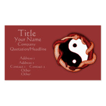 Serpents Dual (Red) Business Cards