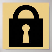 Serrure. Icône extrêmement secrète ou confidentiel Posters