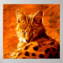*Serval* Wild Spirit Cat Poster Print